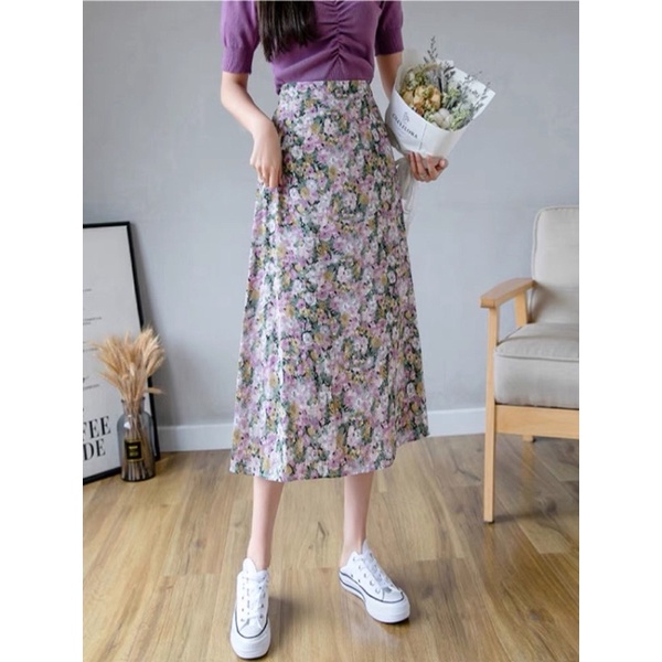 Chân váy hoa ulzang, chân váy hoa xoè trẻ trung | BigBuy360 - bigbuy360.vn