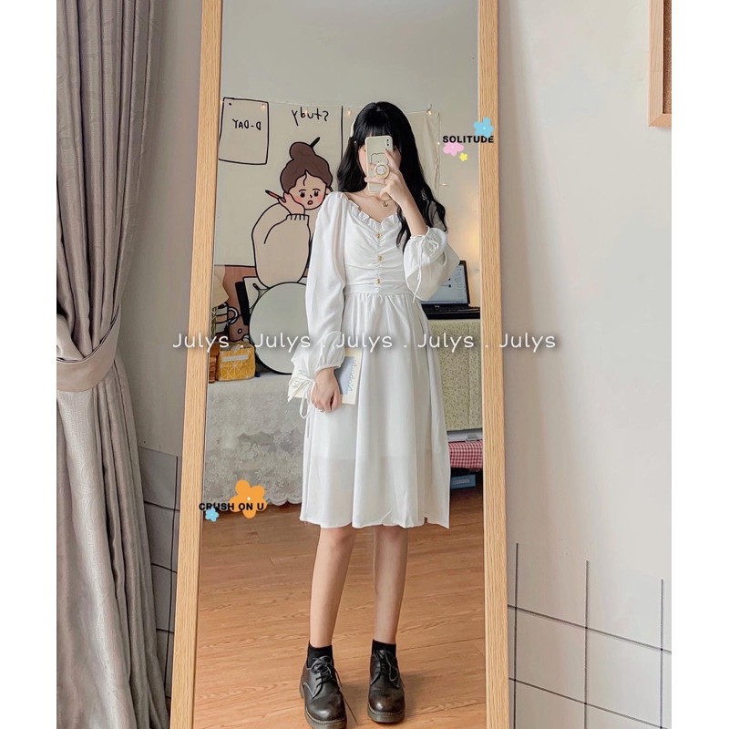 [Mã FATHANG5 giảm 10K đơn 50K] Váy dài tay công chúa (ảnh thật tự chụp) | BigBuy360 - bigbuy360.vn