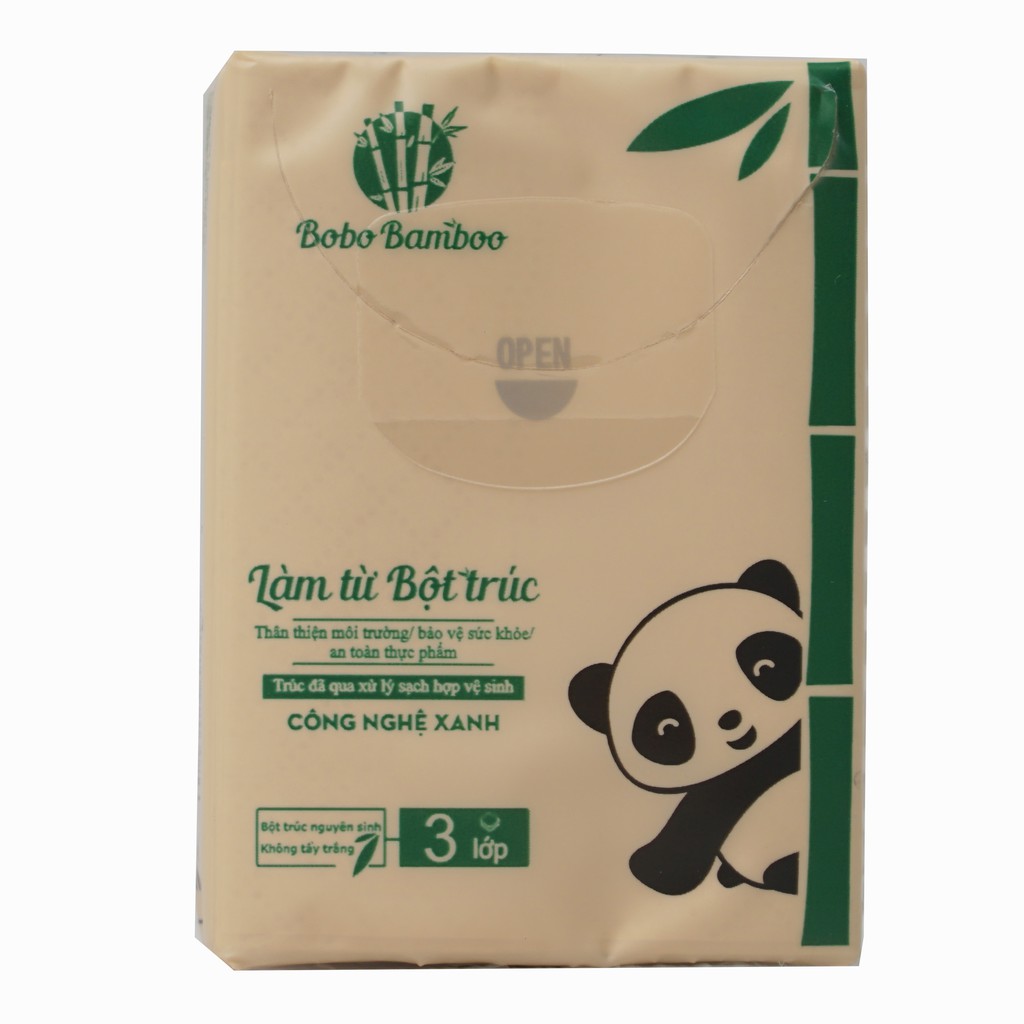 4 gói khăn giấy gấu trúc bỏ túi BOBO BAMBOO