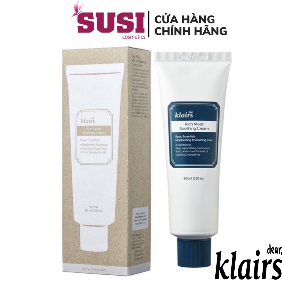 [ MẪU MỚI] Kem dưỡng ẩm Klairs Rich Moist Soothing Cream