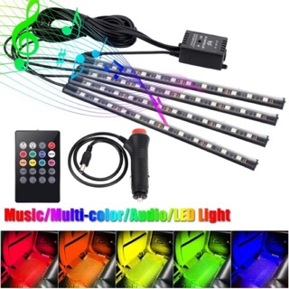 Bộ đèn led chiếu gầm ghế 12-24V kèm remote điều khiển đổi 7 màu nhấp nháy cực sang trọng