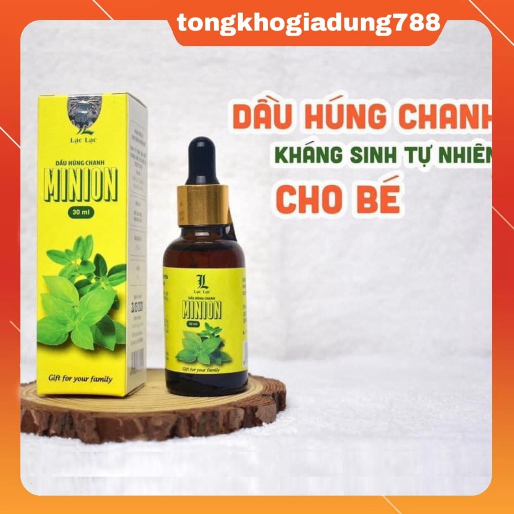 Tinh dầu tần dày lá,Tinh dầu húng chanh Minion  hết ho, khò khè, đờm, tăng đề kháng tự nhiên cho bé.