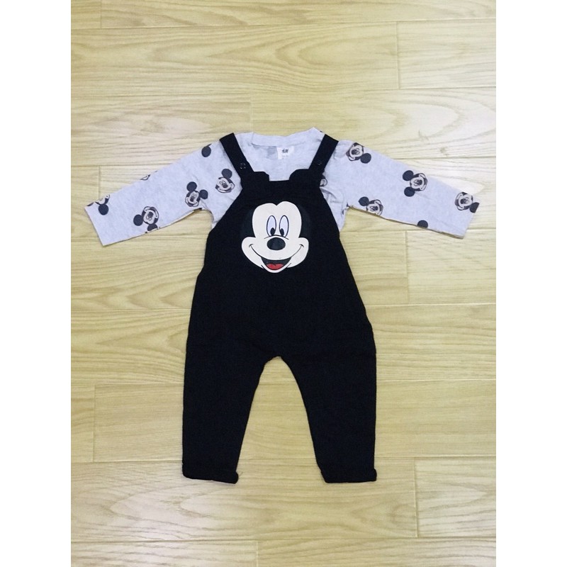 Set yếm Mickey cho bé trai. Áo riêng-yếm riêng