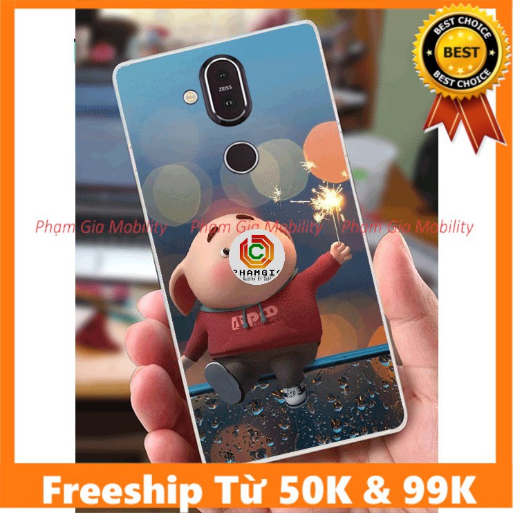 Ốp Lưng Nokia 8.1 (X7) dẻo, in hình đẹp - series Heo dễ thương (P3)