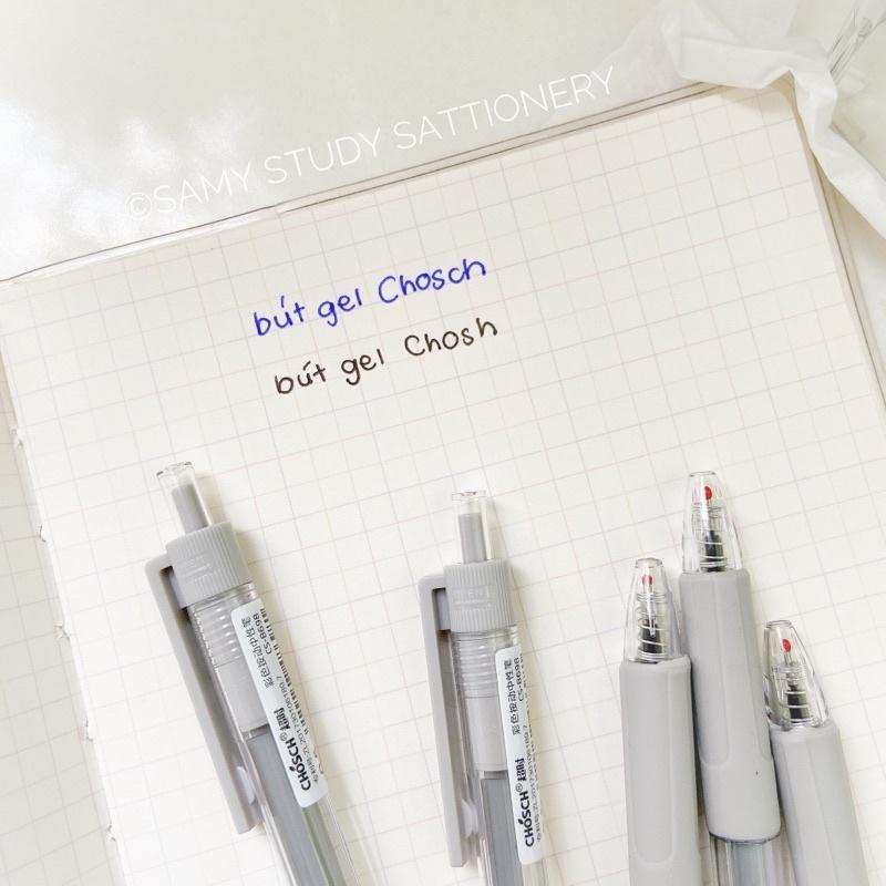 BÚT CHOSCH BÚT MỰC GEL ĐEN DẠNG BẤM VIẾT MƯỢT KHÔNG TẮC MỰC NHANH KHÔ BULLET JOURNAL TAKE NOTES