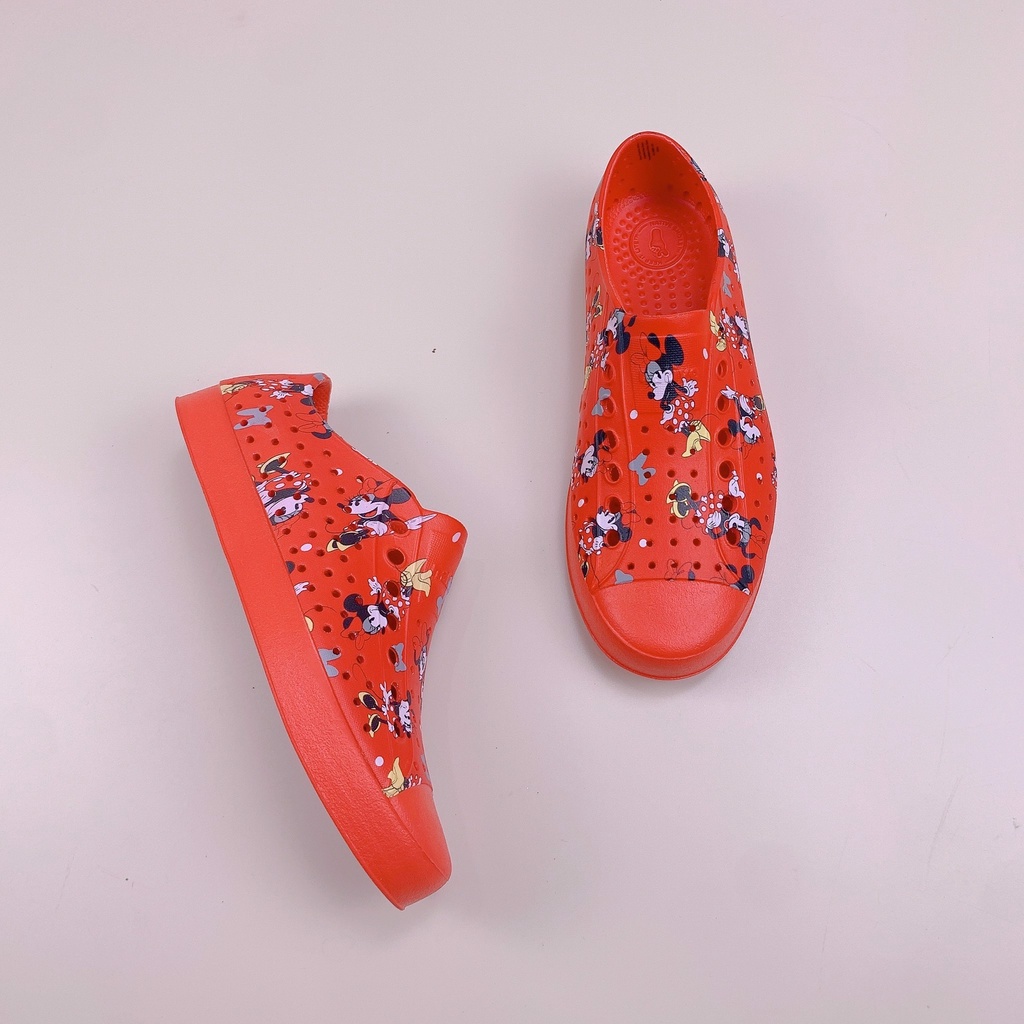 Giày Native đỏ Minnie in tràn BG