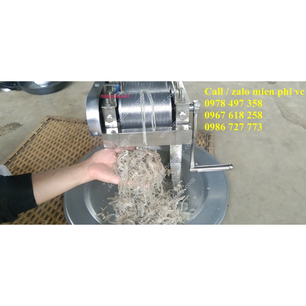 Máy xắt da lợn, thái da heo quay tay khung inox tại Sencomart