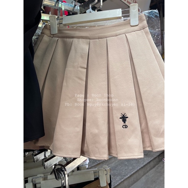 CHÂN VÁY XẾP LY THÊU ONG CHẤT VẢI XỊN DÀY DẶN CÓ LÓT HÀNG QUẢNG CHÂU MS17728