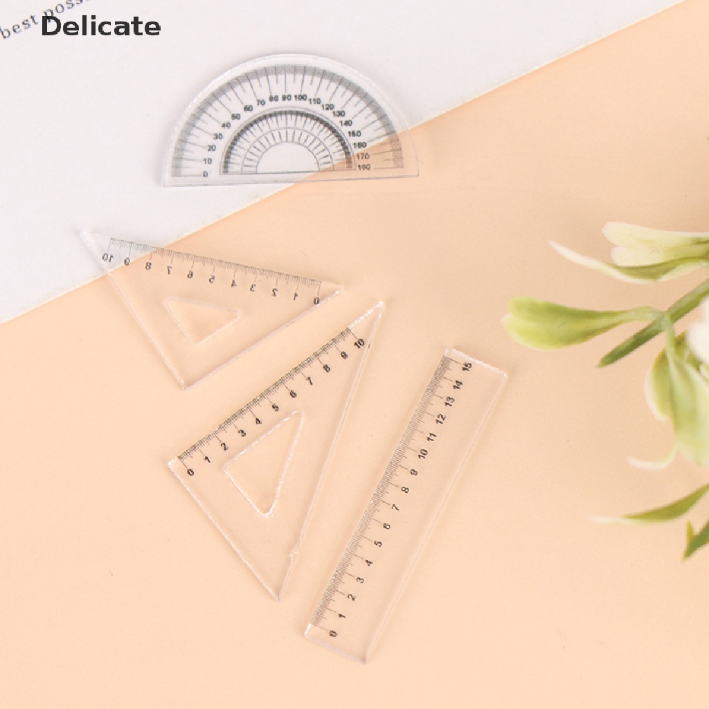 |Tinh Tế| Bộ 4 Thước Kẻ Mini Tỉ Lệ 1: 12 Cho Bé Chơi Đồ Hàng