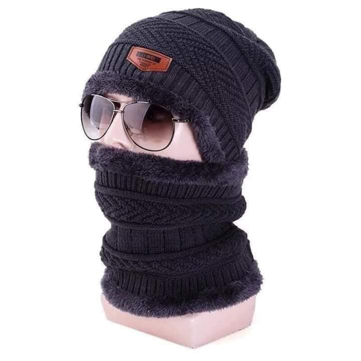SET MŨ LEN KÈM KHĂN LÓT LÔNG SIÊU ẤM CHO MÙA ĐÔNG DÀNH CHO CẢ NAM VÀ NỮ
