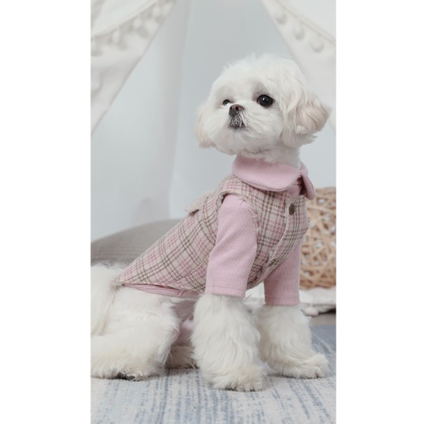 Cheepet Áo Gile sọc kẻ caro cho chó mèo / Thú cưng
