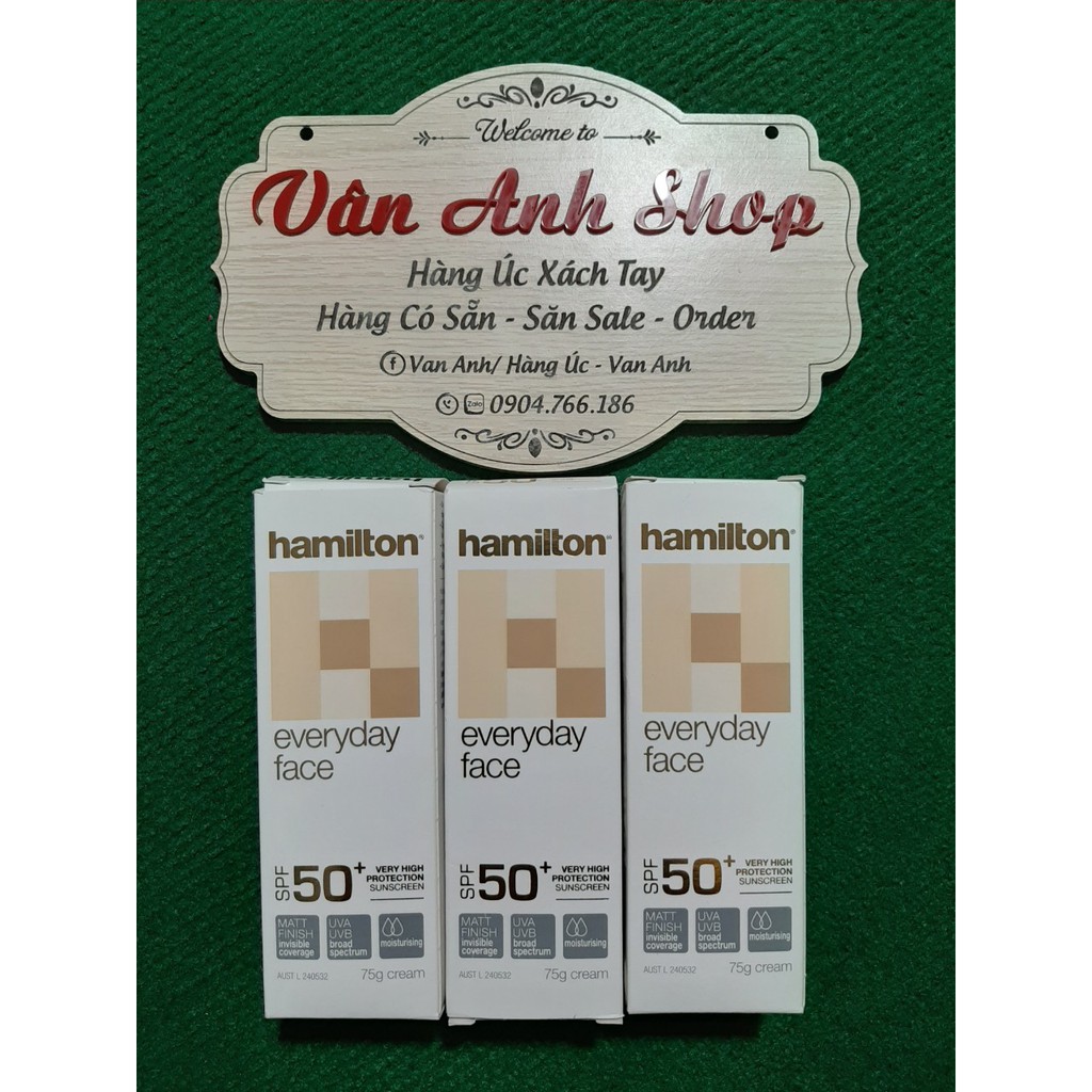 Kem chống nắng Hamilton Everyday Face  SPF50+ 75g