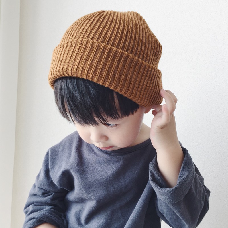 Mũ Len Tròng Đầu Màu Sắc Đơn Giản Phong Cách Hàn Quốc