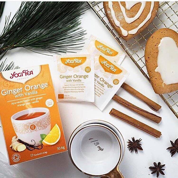 Trà Yogi Tea Ginger Orange With Vanilla 17 gói mua tại Anh
