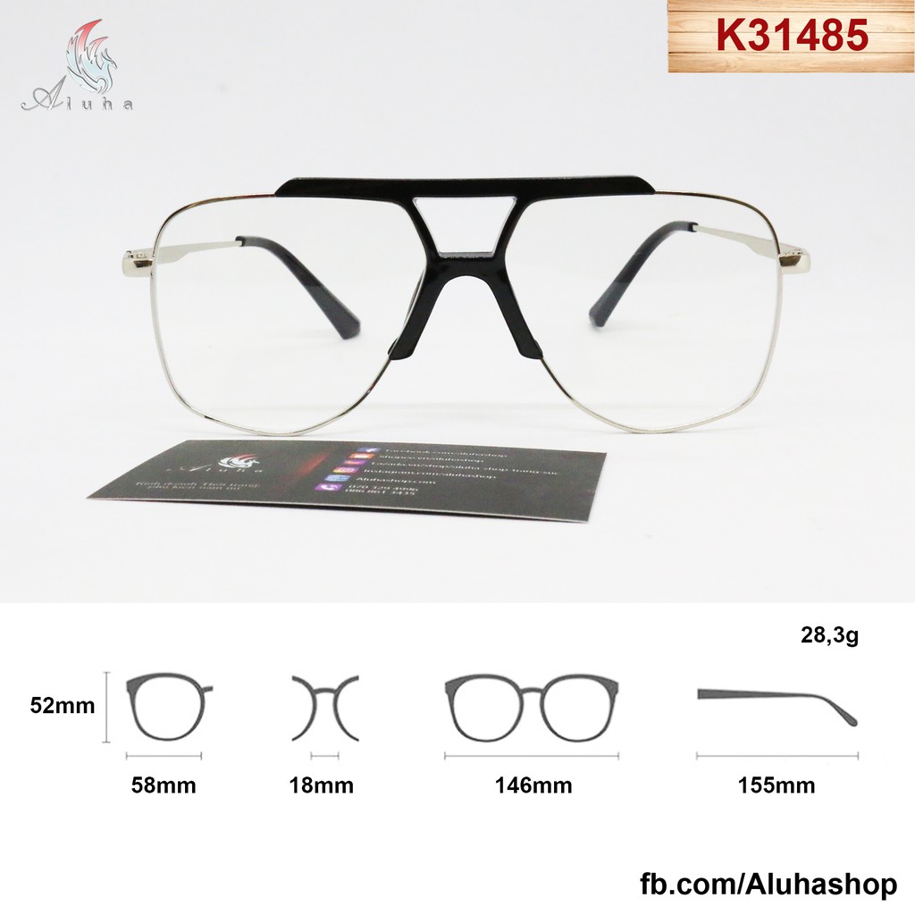 Kính chống ánh sáng xanh cho dân văn phòng, kiểu dáng thời trang hot trend - K31485 - Aluha