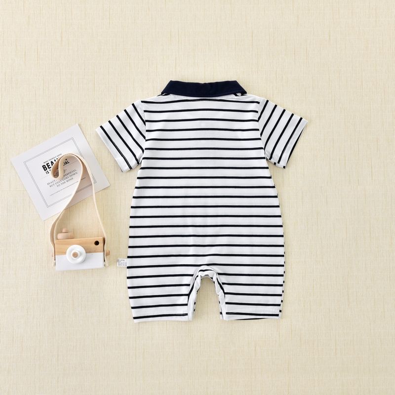 Áo liền quần polo tay ngắn thời trang mùa hè phong cách Hàn Quốc cho bé trai
