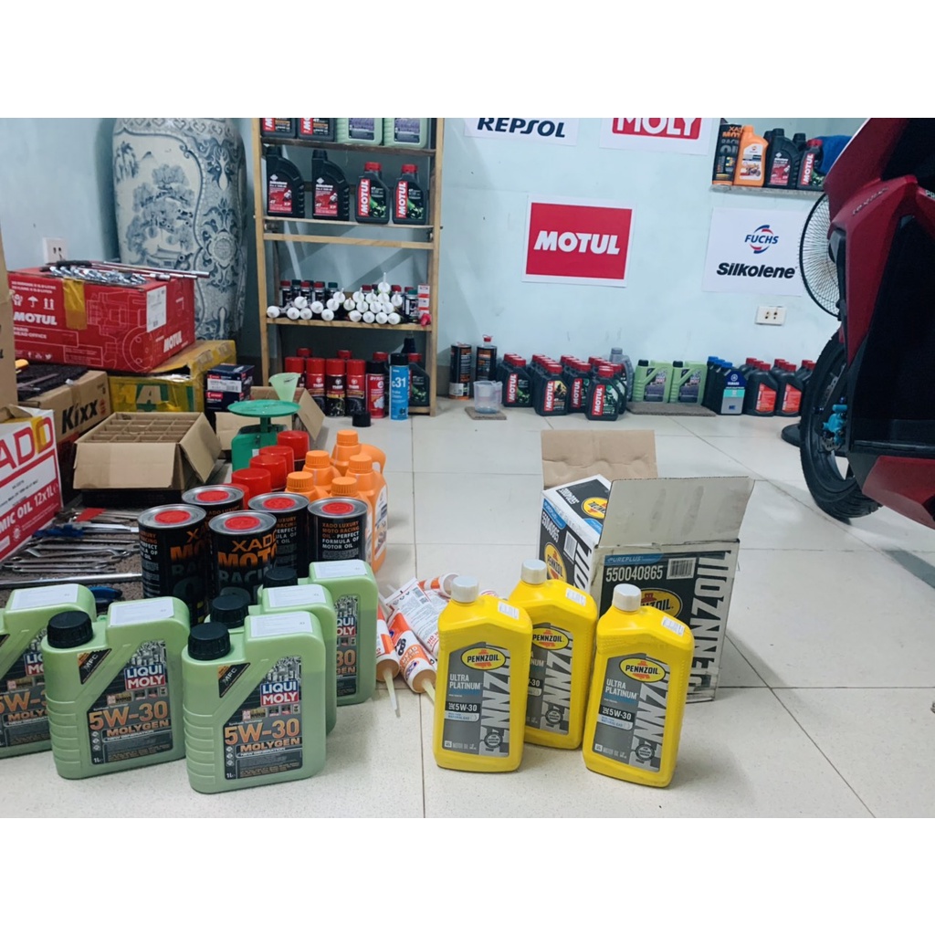COMBO NHỚT LIQUI MOLYGEN 5W30, 5W40 VÀ NHỚT LÁP MOTUL SCOOTER GEAR PLUS DÀNH CHO XE MÁY TAY GA
