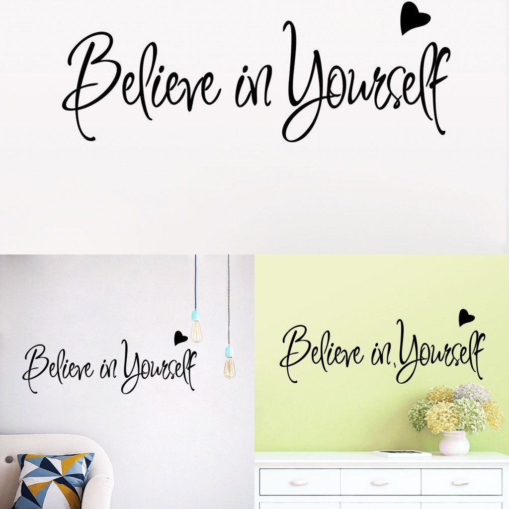 Decal Dán Tường Châm Ngôn Tiếng Anh 20*55cm