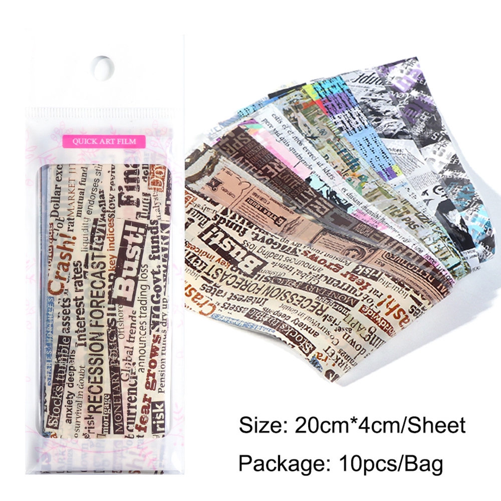 Bộ 10 miếng dán 3D trang trí móng nghệ thuật