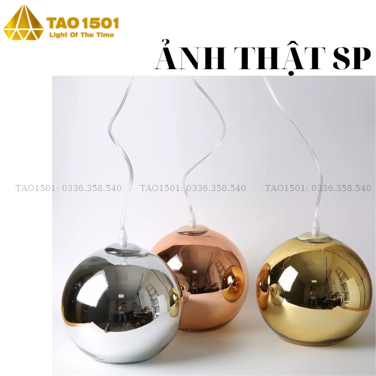 Đèn thả bàn ăn chất liệu thủy tinh cao cấp (Tặng kèm bóng led trang trí)