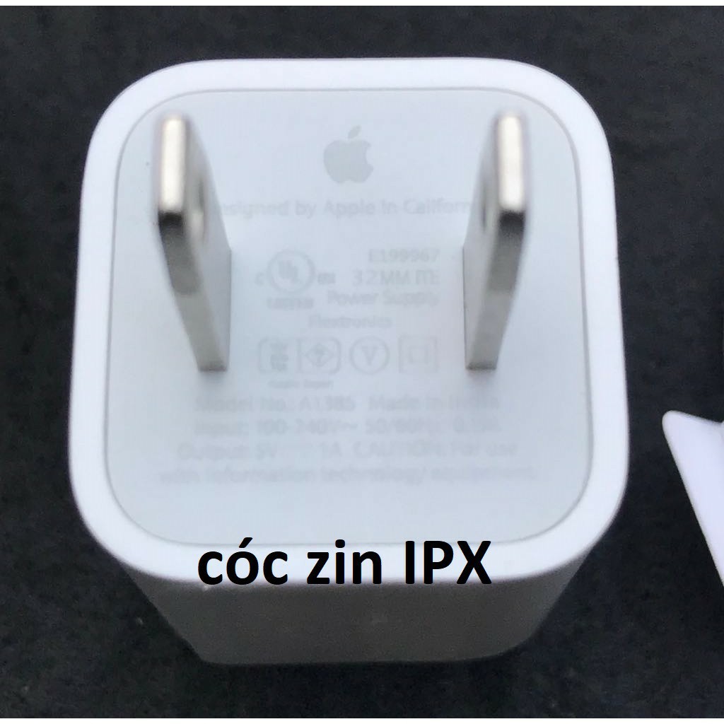 (ZIN)cốc sạc zin iphone mã India/ip X hiệu Foxconn