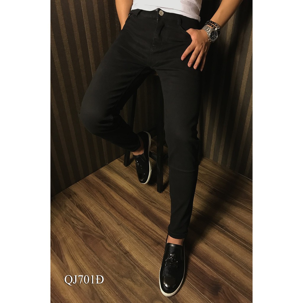 QUẦN JEAN NAM ĐEN TRẮNG TRƠN BODY SIÊU ĐẸP