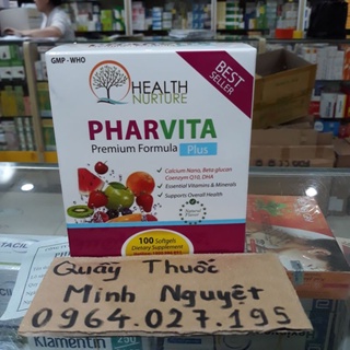 Vitamin tổng hợp Pharvita Plus bồi bổ cơ thể, tăng sức đề kháng - Vỉ 100 viên