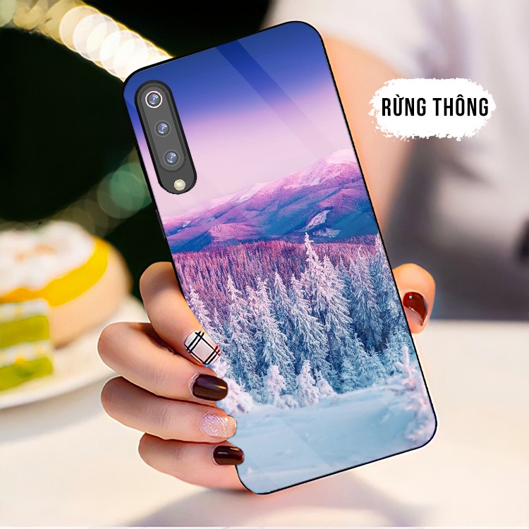 Ốp Xiaomi Mi 9 / Mi 9 SE / Mi 9 Pro/ Mi 9 Lite mặt cường lực chống bể, sáng bóng, chất lượng