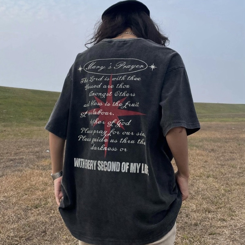 Áo phông TRYTHM chất liệu vải wash xịn