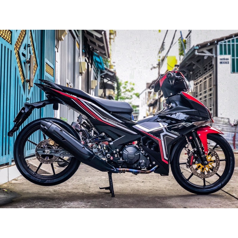 tem rời exciter 150 đen đỏ