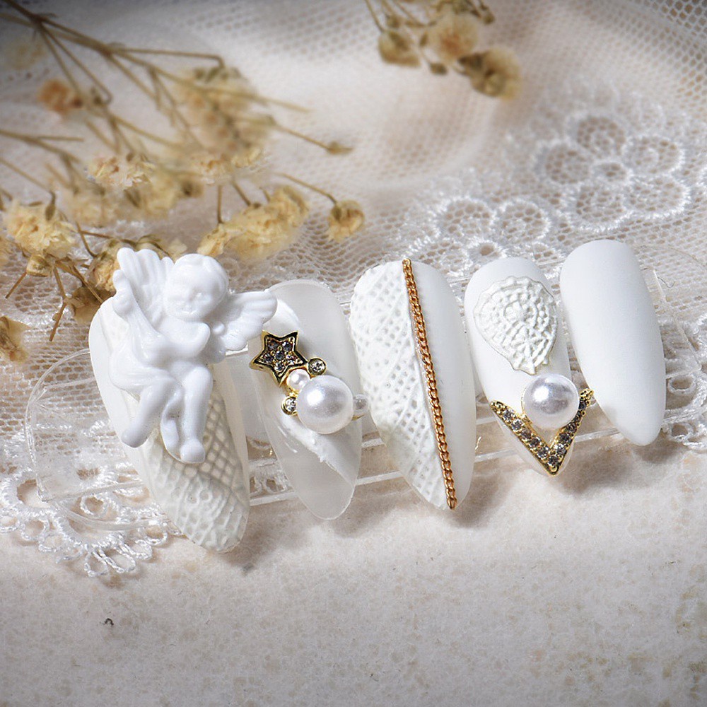 [Hàng mới về] Miếng dán trang trí móng tay họa tiết dập nổi 5D thời trang Bohemia cổ điển DIY