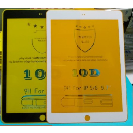 Kính cường lực 10D Full màn cho iPad gen 7, Gen 8 10.2 inch Full keo màn hình viền màu bảo vệ máy