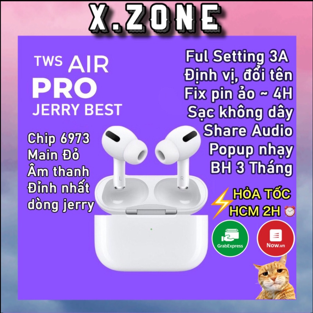 Tai nghe bluetooth Air Pro 2022 Định Vị, Đổi Tên, sử dụng cho iOS, android, Laptop
