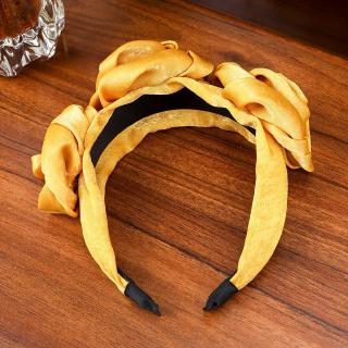 Băng đô satin 3 hoa hồng lụa thủ công cho nữ