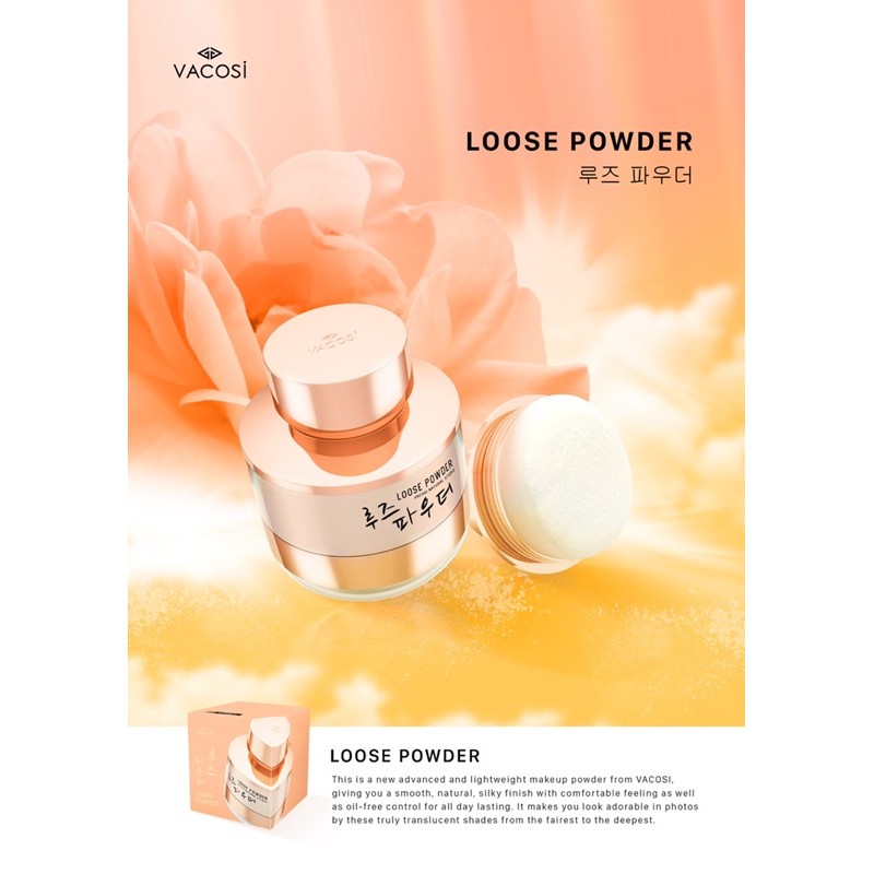 PHẤN PHỦ BỘT SIÊU MỊN KIỀM DẦU VACOSI NATURAL STUDIO LOOSE POWDER