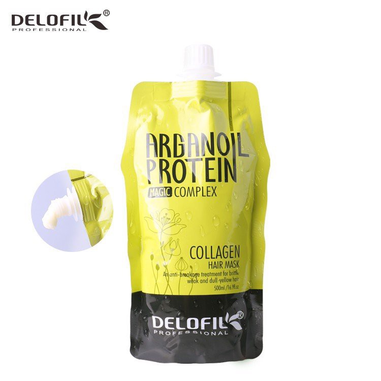 Hấp phục hồi Collagen dưỡng ẩm Delofil dạng túi 500ML