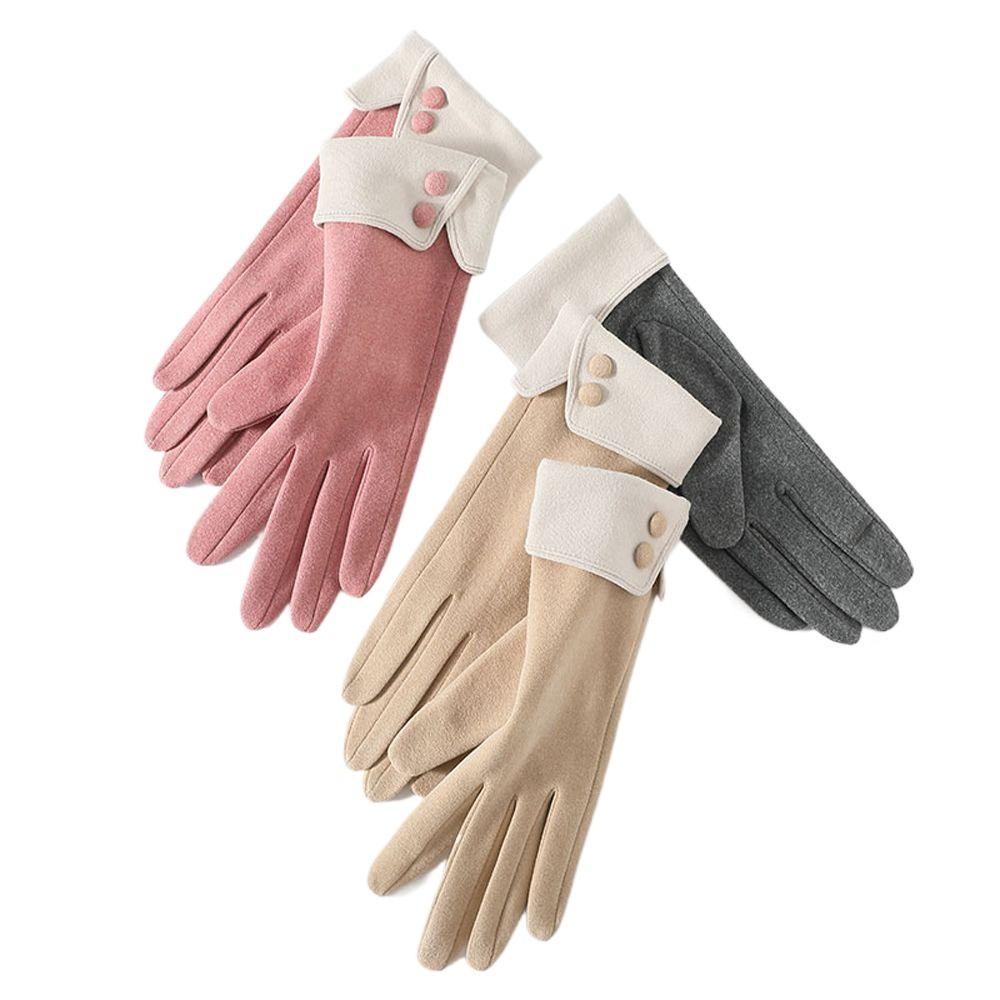 IVORY Găng Tay Nhung Giữ Ấm Thoáng Khí Thời Trang Nữ