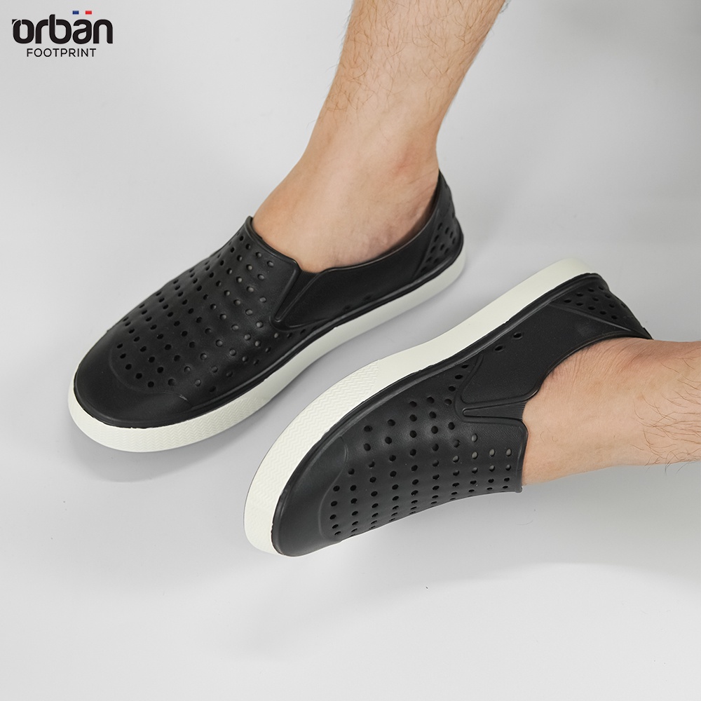 Giày Slipon Urban Footpritn EVA Fylon (D2201 AD6) Đen Trắng