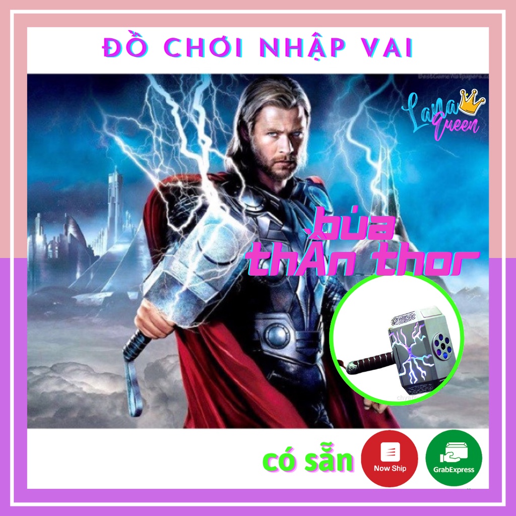 Mô hình Đồ chơi búa thần sấm Thor đồ chơi nhập vai siêu anh hùng cho bé - LANA QUEEN