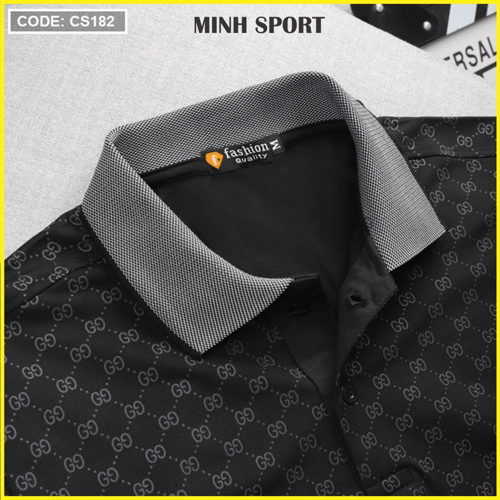 Áo Thun Polo Nam Cổ Bẻ Ngắn Tay In Họa Tiết Thời Trang Basic, Mặc Cực Mát mã AO.34