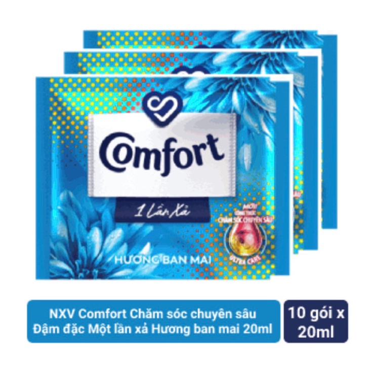 Nước Xả Vải Comfort Hương Ban Mai 20ml (dây 10 gói)