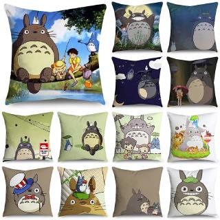 Vỏ Gối Vuông In Hình Totoro Dễ Thương