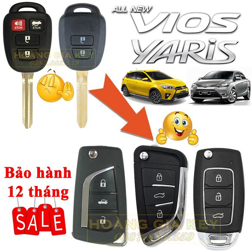 Chìa khóa gập xe VIOS YARIS