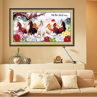 Tranh thêu chữ thập Mã Đáo Thành Công KT:100x50cm