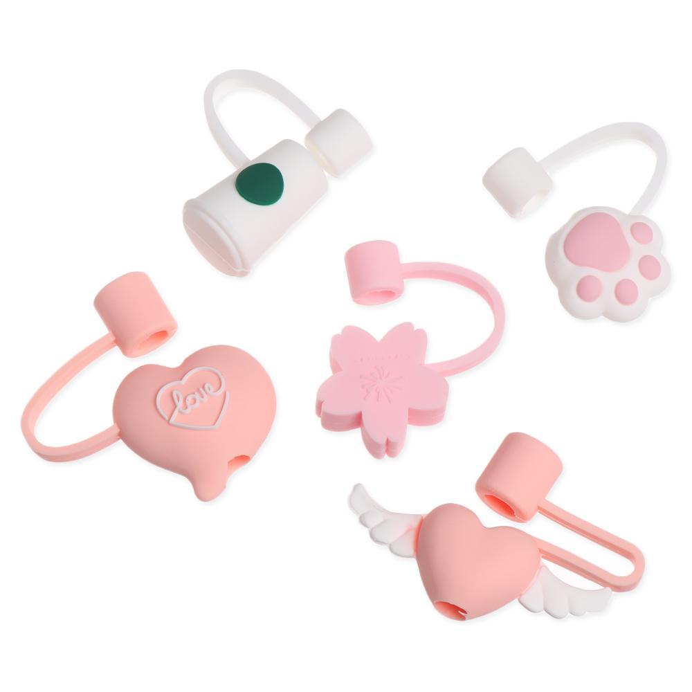 LANFY 1 Ống Hút Silicone Chống Văng Có Thể Tái Sử Dụng