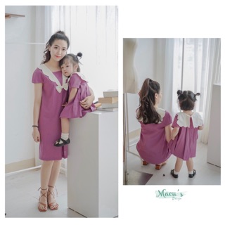 Đồ đôi mẹ và bé thiết kế, đầm đôi mẹ bé cao cấp by Macii's, chất liệu lien thoáng mát - Mã 05T