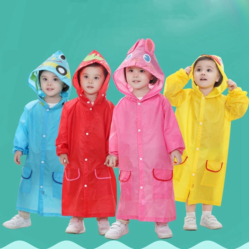 Áo Mưa Hình Động Vật Cho Bé Từ 2-9 Tuổi