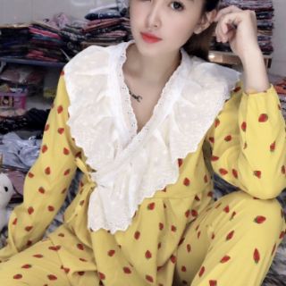 Set tiểu thư phối ren dạng kimono( inbox chọn màu)