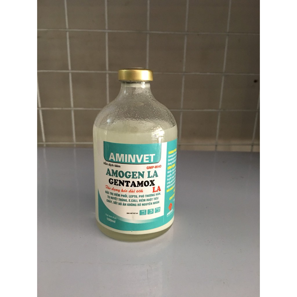Gentamox - viêm phổi, tiêu chảy, sốt bỏ ăn không rõ nguyên nhân chó, mèo, gia súc, gia cầm