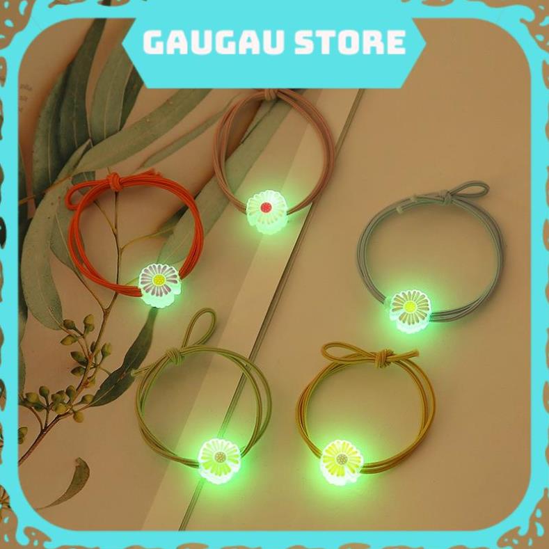 Dây Cột Tóc Dạ Quang Phát Sáng Hình Bông Hoa Dễ Thương [ Hàng Loại 1, Hỏa Tốc ]
